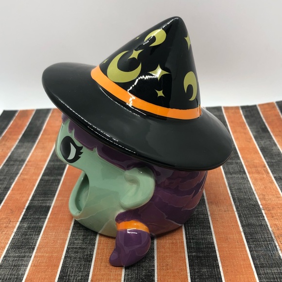 🧙‍♀️Ceramic Witch Open Mouth Halloween Candy Dish - Picture 7 of 11